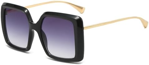 Солнцезащитные очки большого размера, квадратной формы, с двойным градиентом зеленого и желтого цвета, для женщин, модные очки UV400, панк-очки для мужчин MTZJH, Black Gray
Солнцезащитные очки большого размера, квадратной формы, с двойным градиентом зеленого и желтого цвета, для женщин, модные очки UV400, панк-очки для мужчин MTZJH, Black Gray