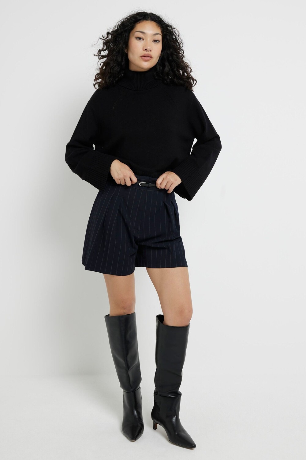 Джемпер с высоким воротом River Island, черный
Джемпер с высоким воротом River Island, черный