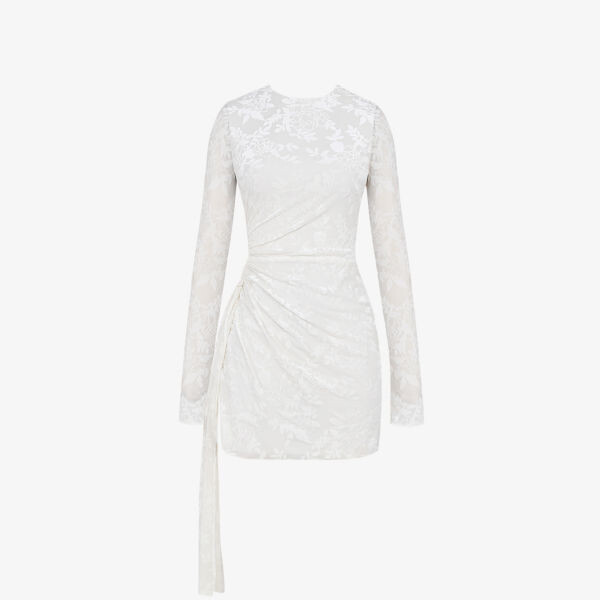 Мини-Платье Devore с вырезом из эластичной ткани Mistress Rocks, белый 
Мини-Платье Devore с вырезом из эластичной ткани Mistress Rocks, белый