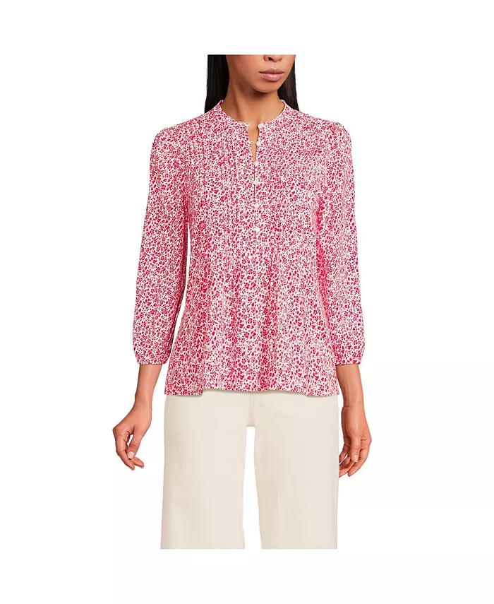 Женская легкая джерсейская блузка с защипами и пуговицами Lands' End, коричневый/бежевый
Женская легкая джерсейская блузка с защипами и пуговицами Lands' End, коричневый/бежевый