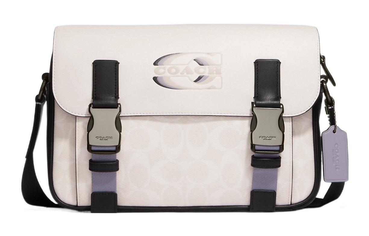 COACH Кожаная курьерская сумка через плечо унисекс белого цвета
COACH Кожаная курьерская сумка через плечо унисекс белого цвета