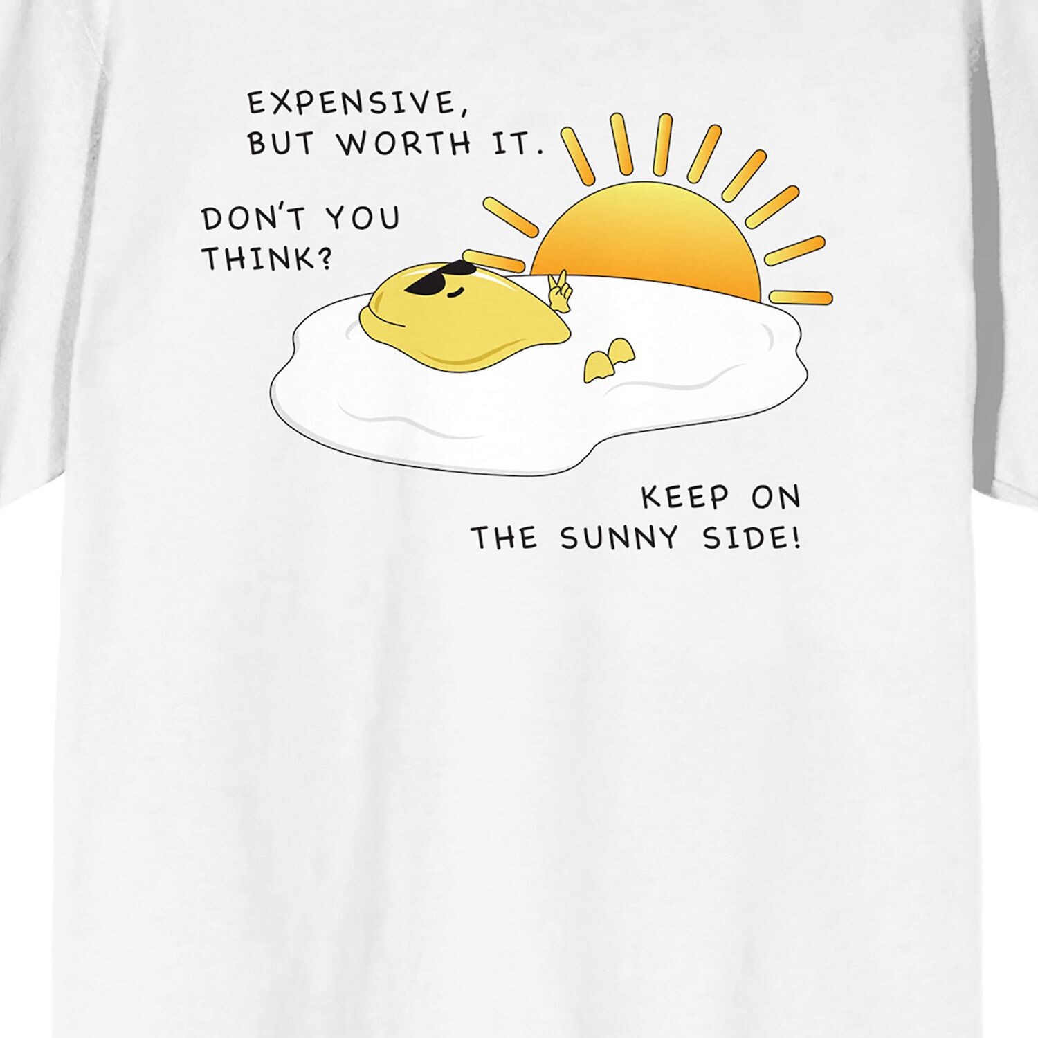 Мужская футболка Eggspensive Eggs Sunny Side с рисунком Licensed Character
Мужская футболка Eggspensive Eggs Sunny Side с рисунком Licensed Character