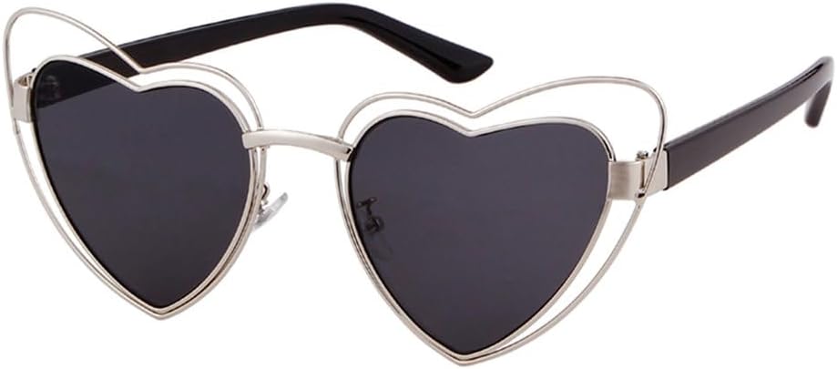 LVTFCO Модные красные солнцезащитные очки в форме сердца с двойной оправой, женские солнцезащитные очки с ажурной металлической отделкой, защита от УФ-излучения UV400, C2 Silver Gray
LVTFCO Модные красные солнцезащитные очки в форме сердца с двойной оправой, женские солнцезащитные очки с ажурной металлической отделкой, защита от УФ-излучения UV400, C2 Silver Gray