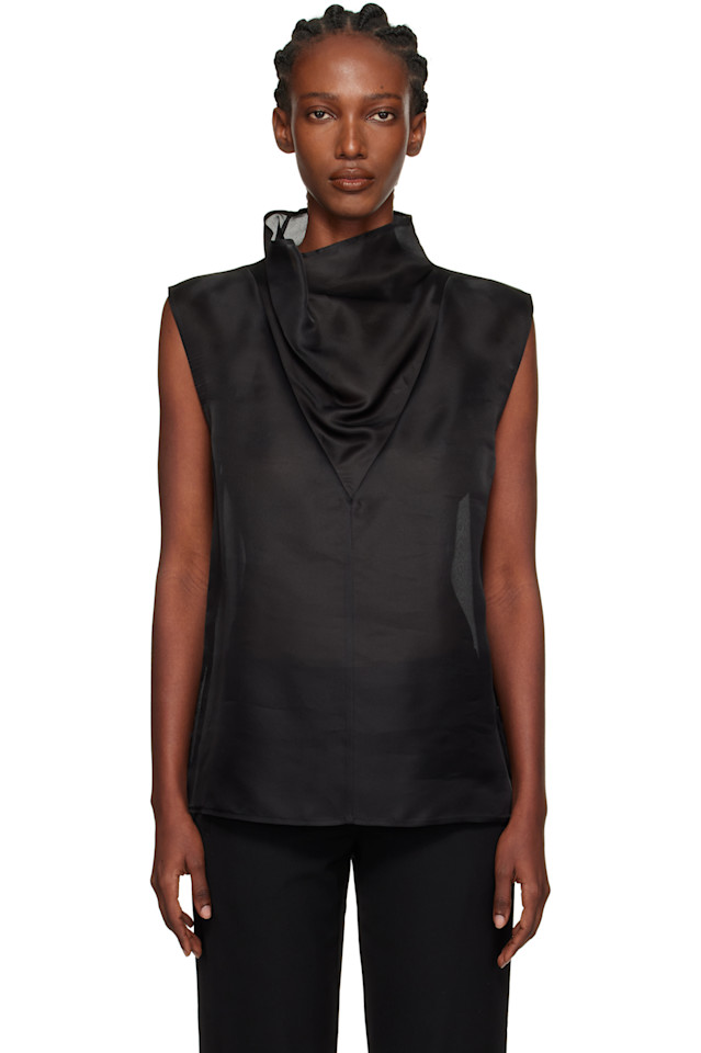 Органзовая шелковая блузка Róhe, черный
Органзовая шелковая блузка Róhe, черный