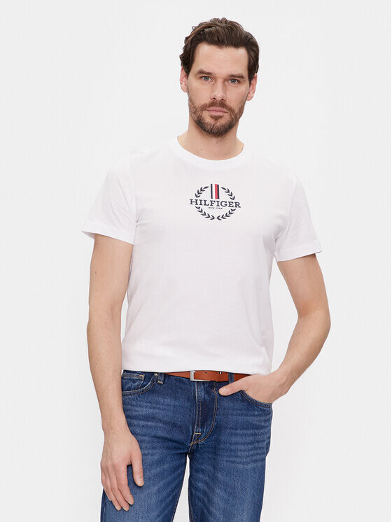 Футболка стандартного кроя Tommy Hilfiger, белый 
Футболка стандартного кроя Tommy Hilfiger, белый