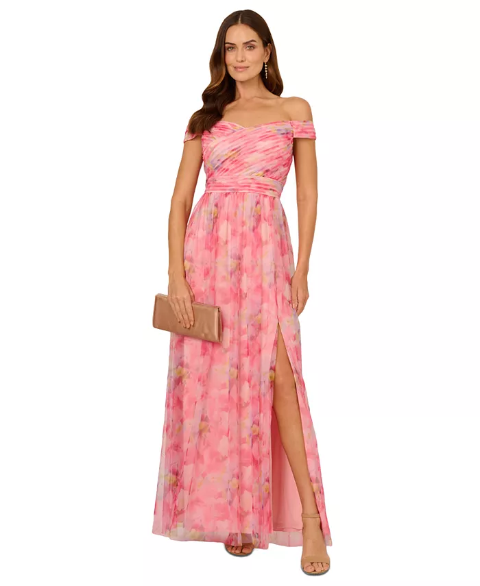 Женское платье с цветочным принтом Off-The-Shoulder Adrianna Papell, розовый
Женское платье с цветочным принтом Off-The-Shoulder Adrianna Papell, розовый