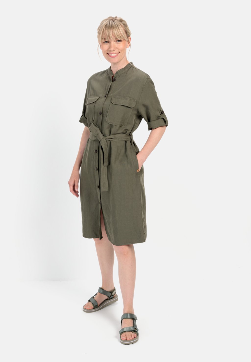 Платье-рубашка camel active, темно-зеленый
Платье-рубашка camel active, темно-зеленый