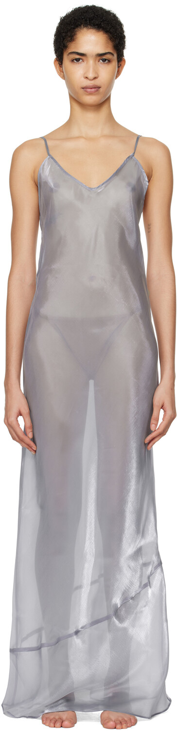 Длинное платье-макси из жидкой органзы KIM ilver SKIMS 
Длинное платье-макси из жидкой органзы KIM ilver SKIMS