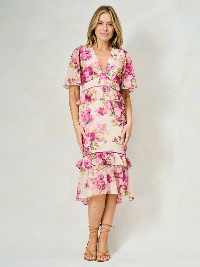 Платье миди Alessia с цветочным принтом и рюшами Hope & Ivy, White And Pink
Платье миди Alessia с цветочным принтом и рюшами Hope & Ivy, White And Pink