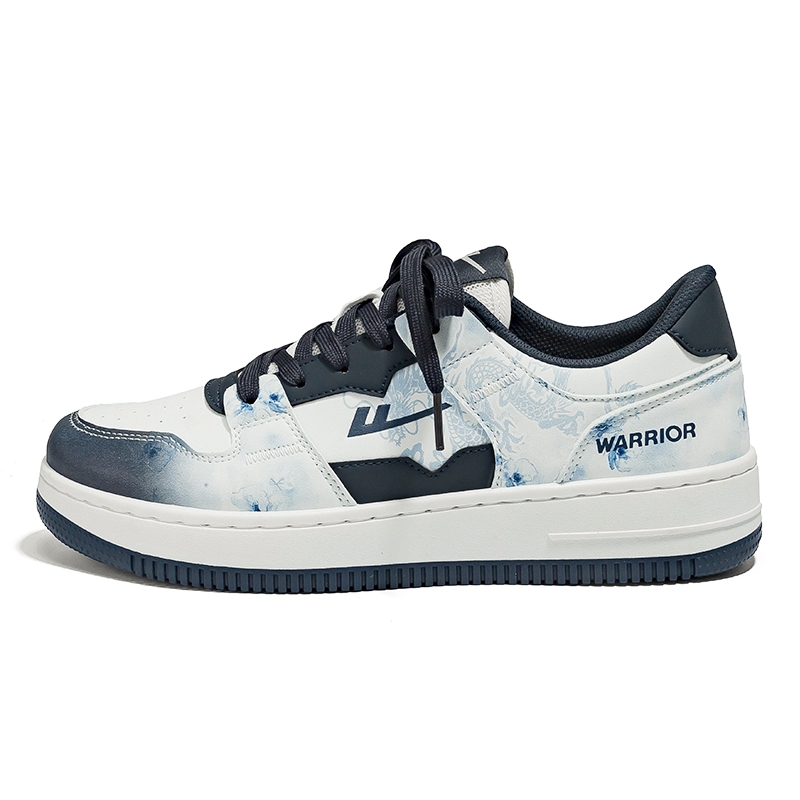 WARRIOR Скользоустойчивые унисекс скейтерские кеды низкие бело-темно-синие, цвет White/Dark Blue 
WARRIOR Скользоустойчивые унисекс скейтерские кеды низкие бело-темно-синие, цвет White/Dark Blue