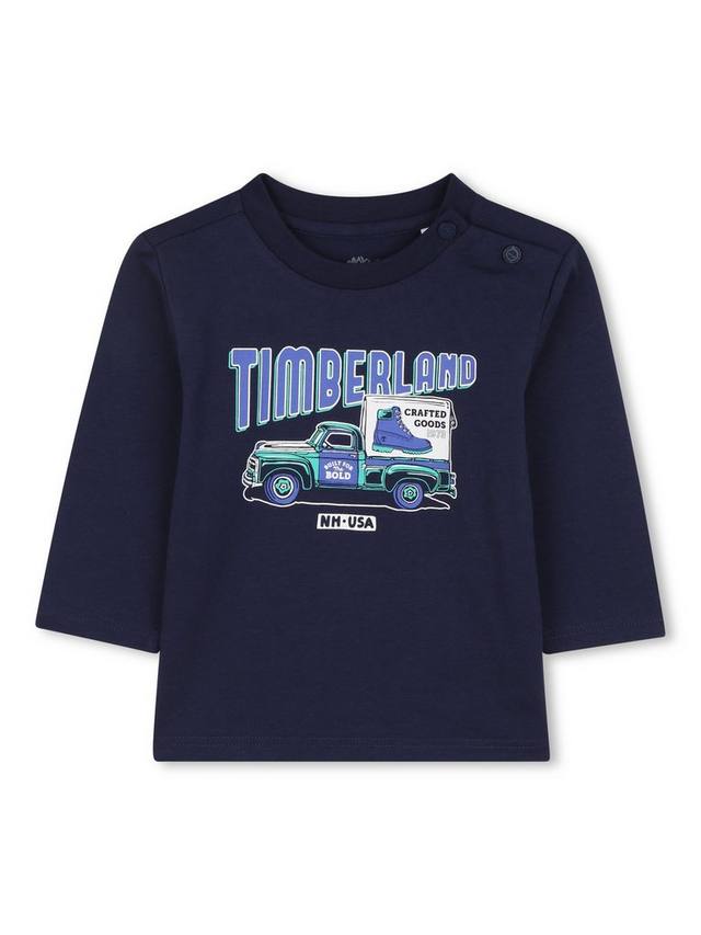 Детская хлопковая футболка с длинным рукавом и принтом Timberland, Navy
Детская хлопковая футболка с длинным рукавом и принтом Timberland, Navy