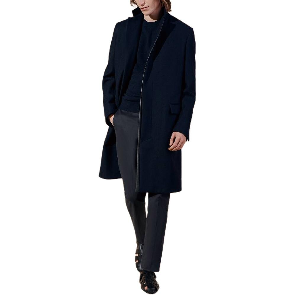 Пальто Мужское Темно-синее Hermes, темно-синий 
Пальто Мужское Темно-синее Hermes, темно-синий