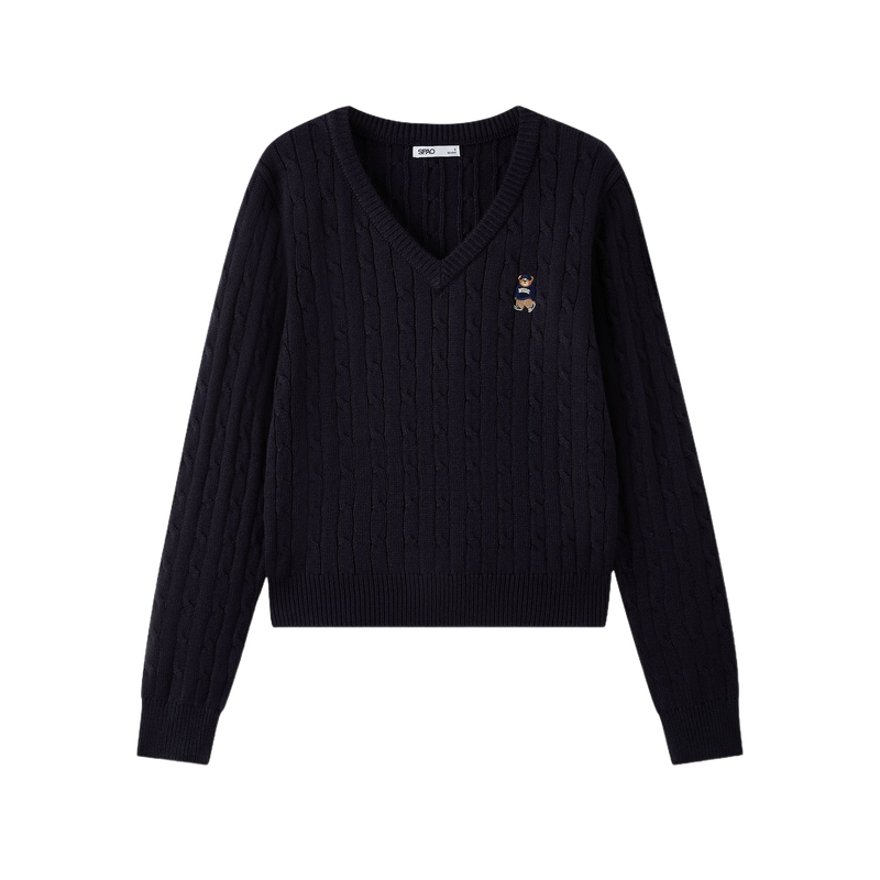 Трикотажная блузка женская с V-образным вырезом Moderate SPAO, marine синий
Трикотажная блузка женская с V-образным вырезом Moderate SPAO, marine синий