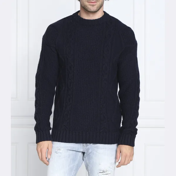 Шерстяной свитер обычного кроя Hugo, синий
Шерстяной свитер обычного кроя Hugo, синий