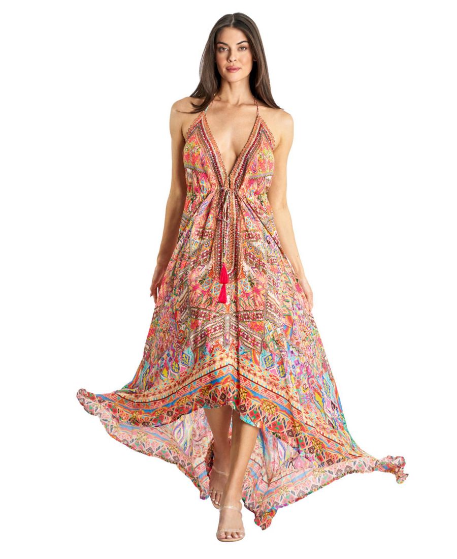 Женское длинное платье с завязками на шее La Moda Clothing, Open miscellaneous
Женское длинное платье с завязками на шее La Moda Clothing, Open miscellaneous