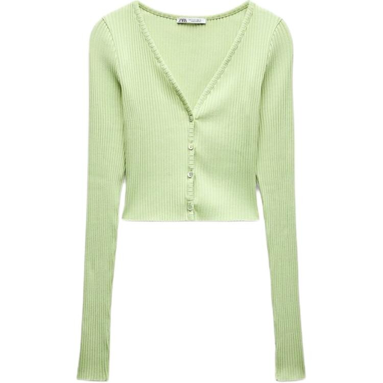 Трикотаж женский зеленый Zara 
Трикотаж женский зеленый Zara