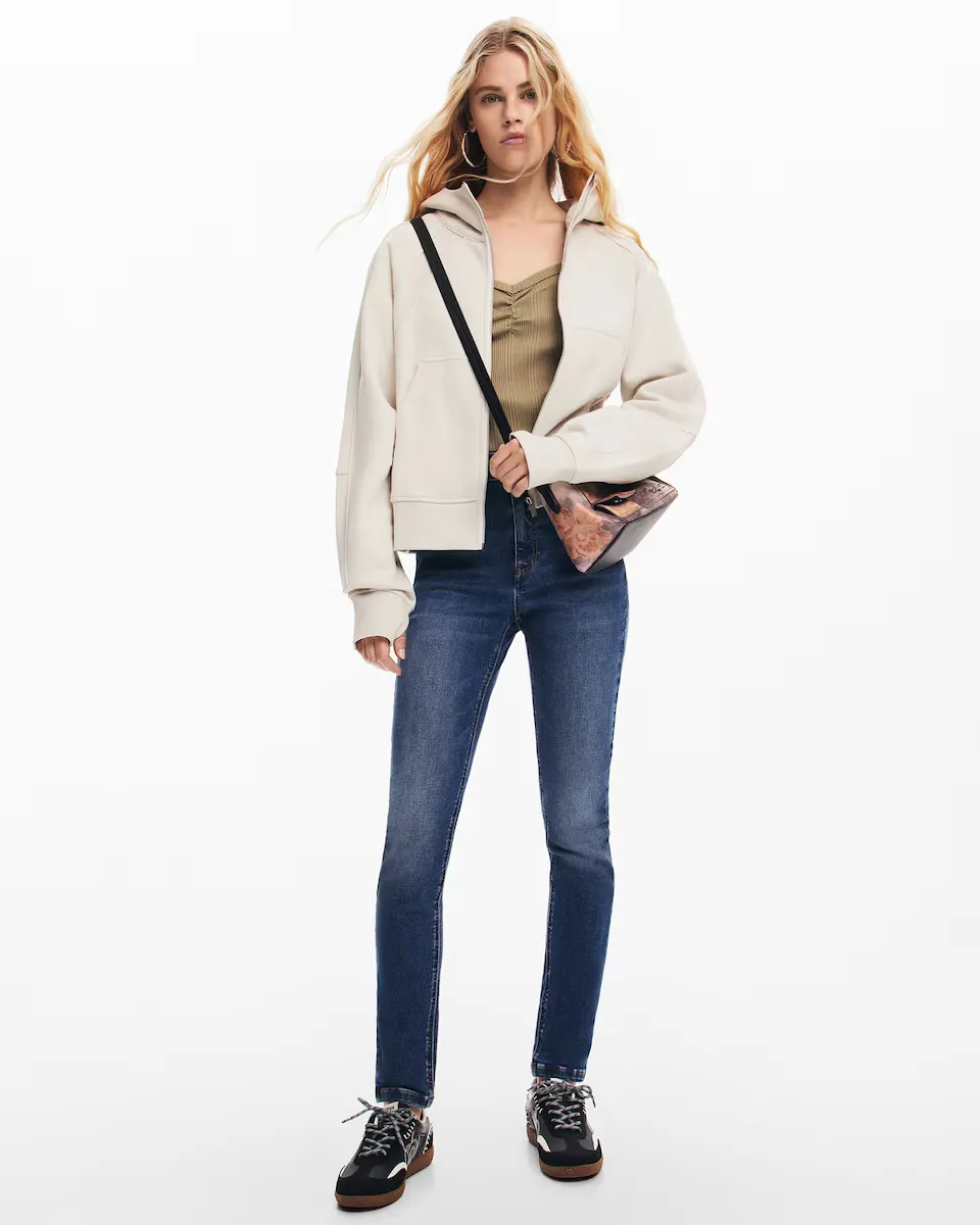 Женские однотонные джинсы скинни с пятью карманами Desigual, синий
Женские однотонные джинсы скинни с пятью карманами Desigual, синий