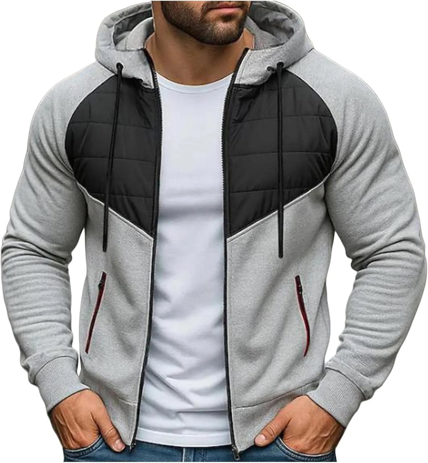 Мужская худи с пачворком и карманами
Мужская худи с пачворком и карманами