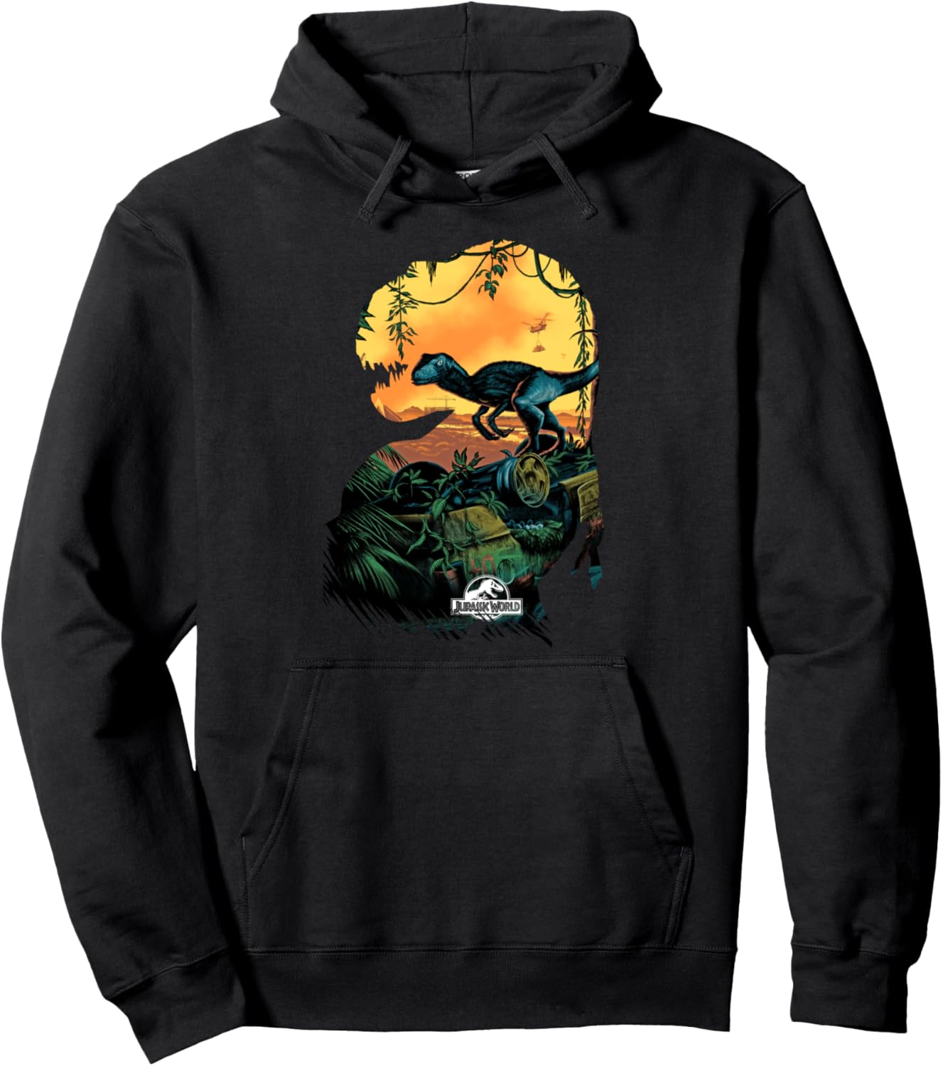 Худи с силуэтом раптора Тираннозавра Рекса из «Парка Юрского периода» Jurassic World, черный
Худи с силуэтом раптора Тираннозавра Рекса из «Парка Юрского периода» Jurassic World, черный