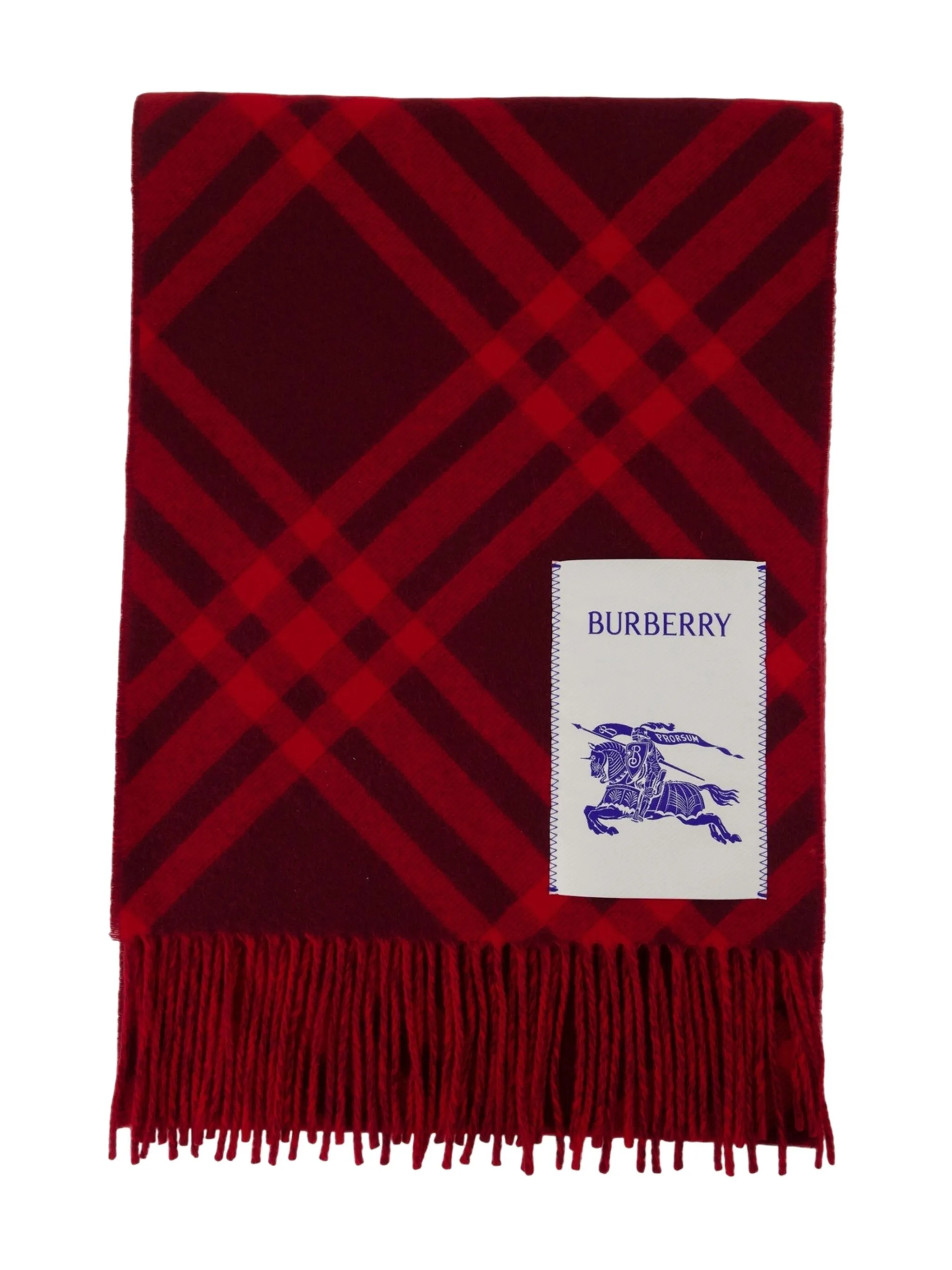 Клетчатый шарф с бахромой Burberry, красный
Клетчатый шарф с бахромой Burberry, красный