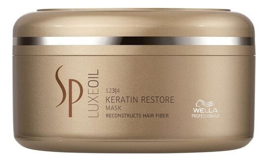 Восстанавливающая маска для всех типов волос, 150 мл Wella Professionals, SP Luxe Oil Keratin Restore Mask
Восстанавливающая маска для всех типов волос, 150 мл Wella Professionals, SP Luxe Oil Keratin Restore Mask