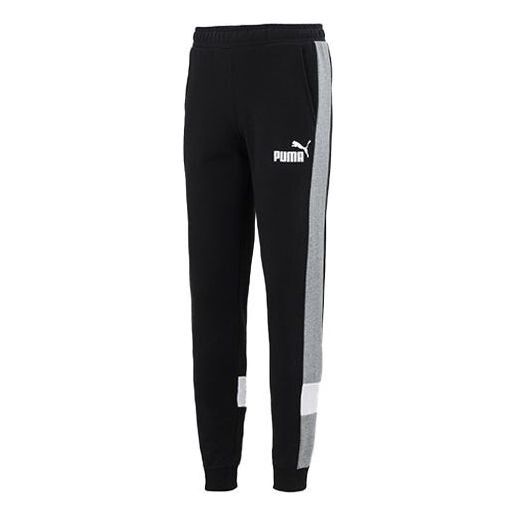 Брюки essentials block sweatpants 'black' Puma, черный 
Брюки essentials block sweatpants 'black' Puma, черный