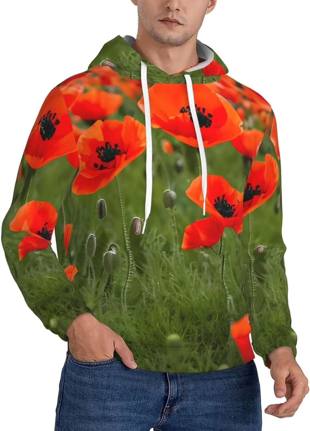 Мужская флисовая толстовка с капюшоном, черная, с принтом в виде лепестков мака SamLng
Мужская флисовая толстовка с капюшоном, черная, с принтом в виде лепестков мака SamLng