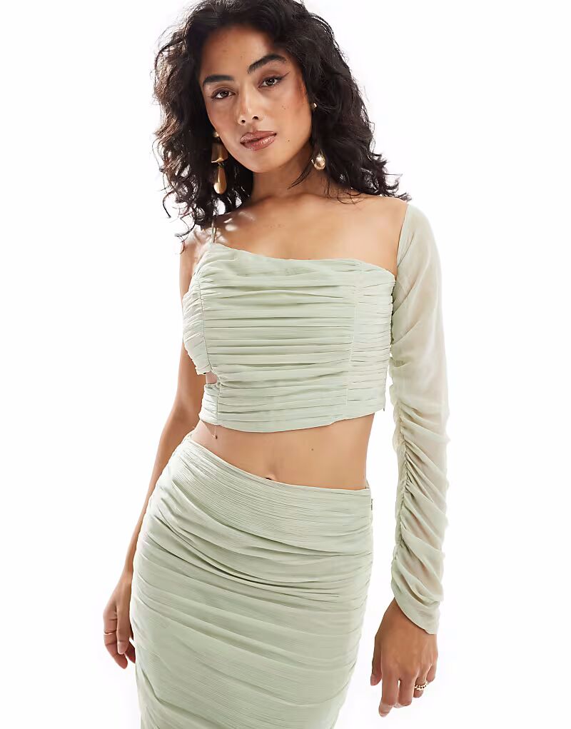 Шифоновый топ с оборками ASOS DESIGN, цвет шалфей
Шифоновый топ с оборками ASOS DESIGN, цвет шалфей