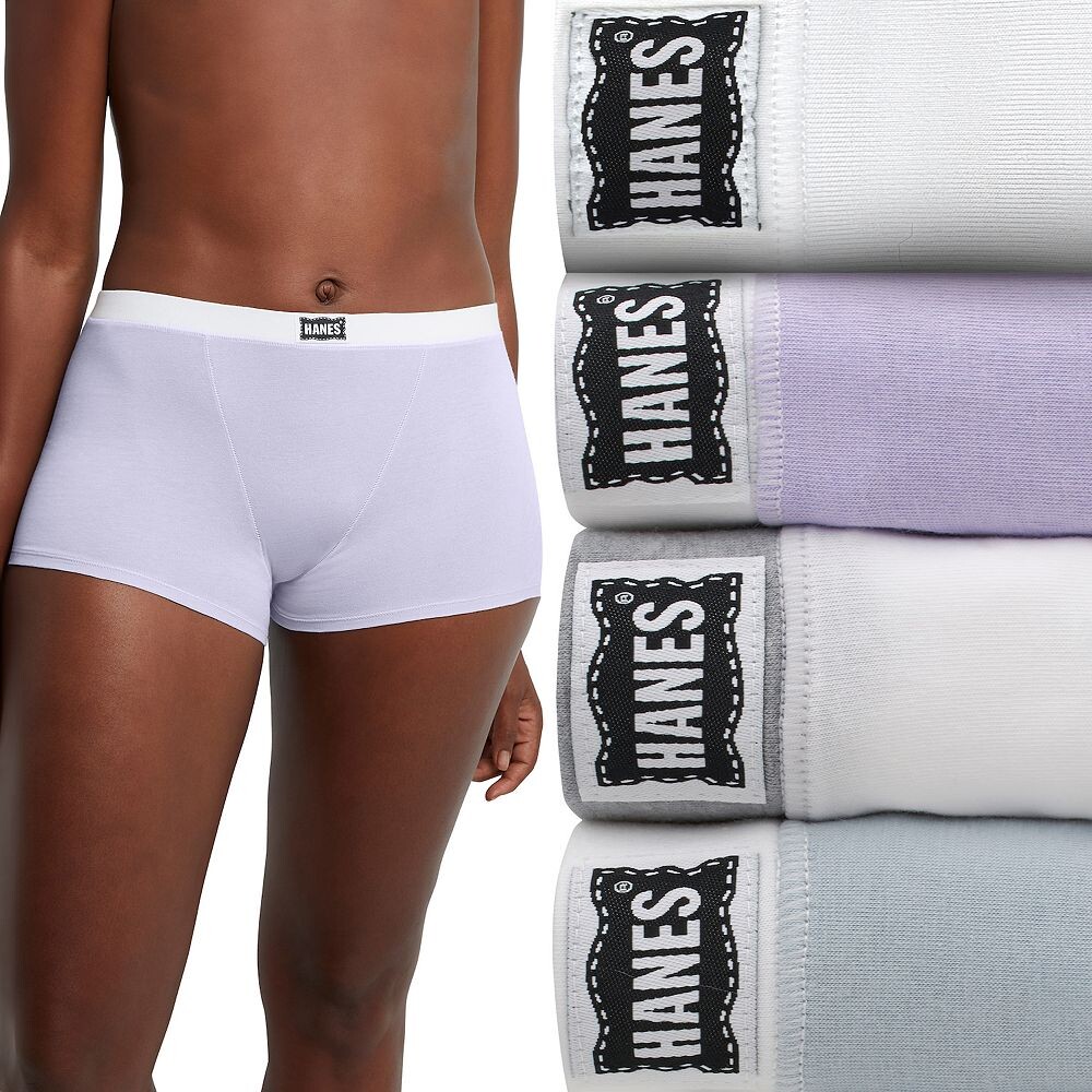 Женские трусы-боксеры Hanes Originals Ultimate, комплект из 3 шт + 1 бонус, трусы-боксеры из эластичного хлопка UO45V4, цвет Lilac Silver
Женские трусы-боксеры Hanes Originals Ultimate, комплект из 3 шт + 1 бонус, трусы-боксеры из эластичного хлопка UO45V4, цвет Lilac Silver