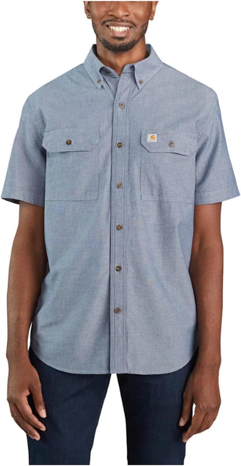 Carhartt мужская рубашка 104369 Loose Fit Midweight, Denim Blue Chambray
Carhartt мужская рубашка 104369 Loose Fit Midweight, Denim Blue Chambray
