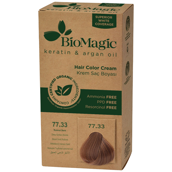 Краска для волос глубокий золотистый блондин 77.33, 250 г Biomagic Keratin&Argan oil, цвет złoty blond 77.33
Краска для волос глубокий золотистый блондин 77.33, 250 г Biomagic Keratin&Argan oil, цвет złoty blond 77.33