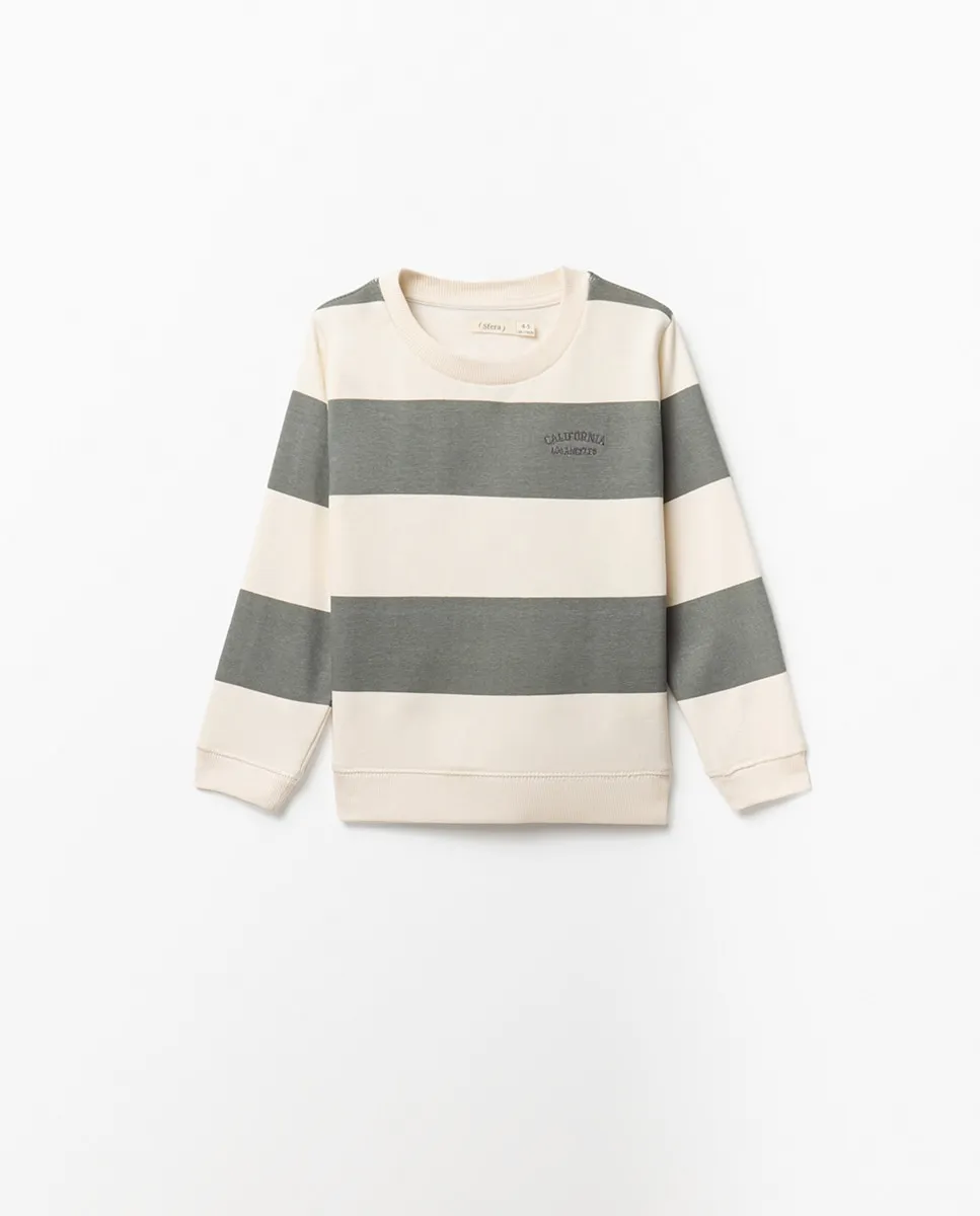 Толстовка с вышивкой и полосками Sfera, зеленый
Толстовка с вышивкой и полосками Sfera, зеленый