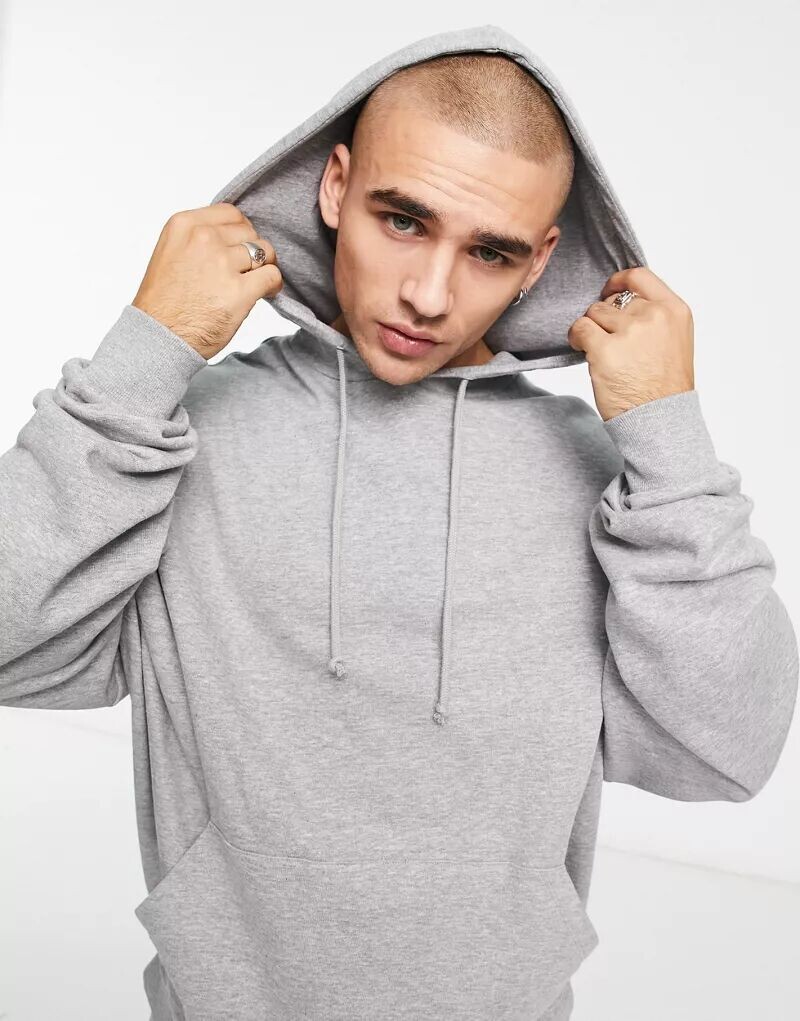 Супер-оверсайз-худи серого лайма ASOS 
Супер-оверсайз-худи серого лайма ASOS