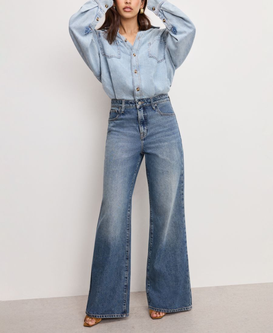 Женский джинсовый комбинезон-рубашка, стандартные и большие размеры Good American, Indigo796
Женский джинсовый комбинезон-рубашка, стандартные и большие размеры Good American, Indigo796