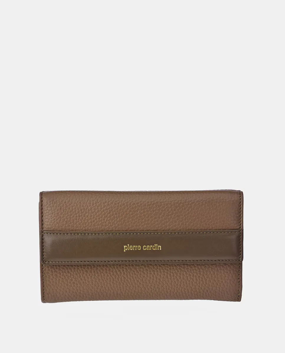 Большой кожаный кошелек с клапаном Pierre Cardin, коричневый
Большой кожаный кошелек с клапаном Pierre Cardin, коричневый