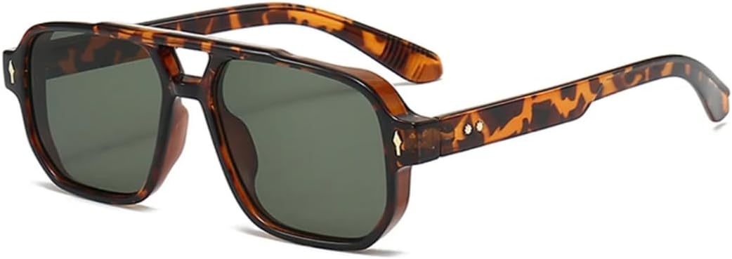 Ретро-солнцезащитные очки с двойной перемычкой для женщин, модные прозрачные линзы с градиентом цвета океана, защита от УФ-излучения UV400, мужские очки с заклепками в стиле панк VRTRFFTR, Leopard Dark Green
Ретро-солнцезащитные очки с двойной перемычкой для женщин, модные прозрачные линзы с градиентом цвета океана, защита от УФ-излучения UV400, мужские очки с заклепками в стиле панк VRTRFFTR, Leopard Dark Green