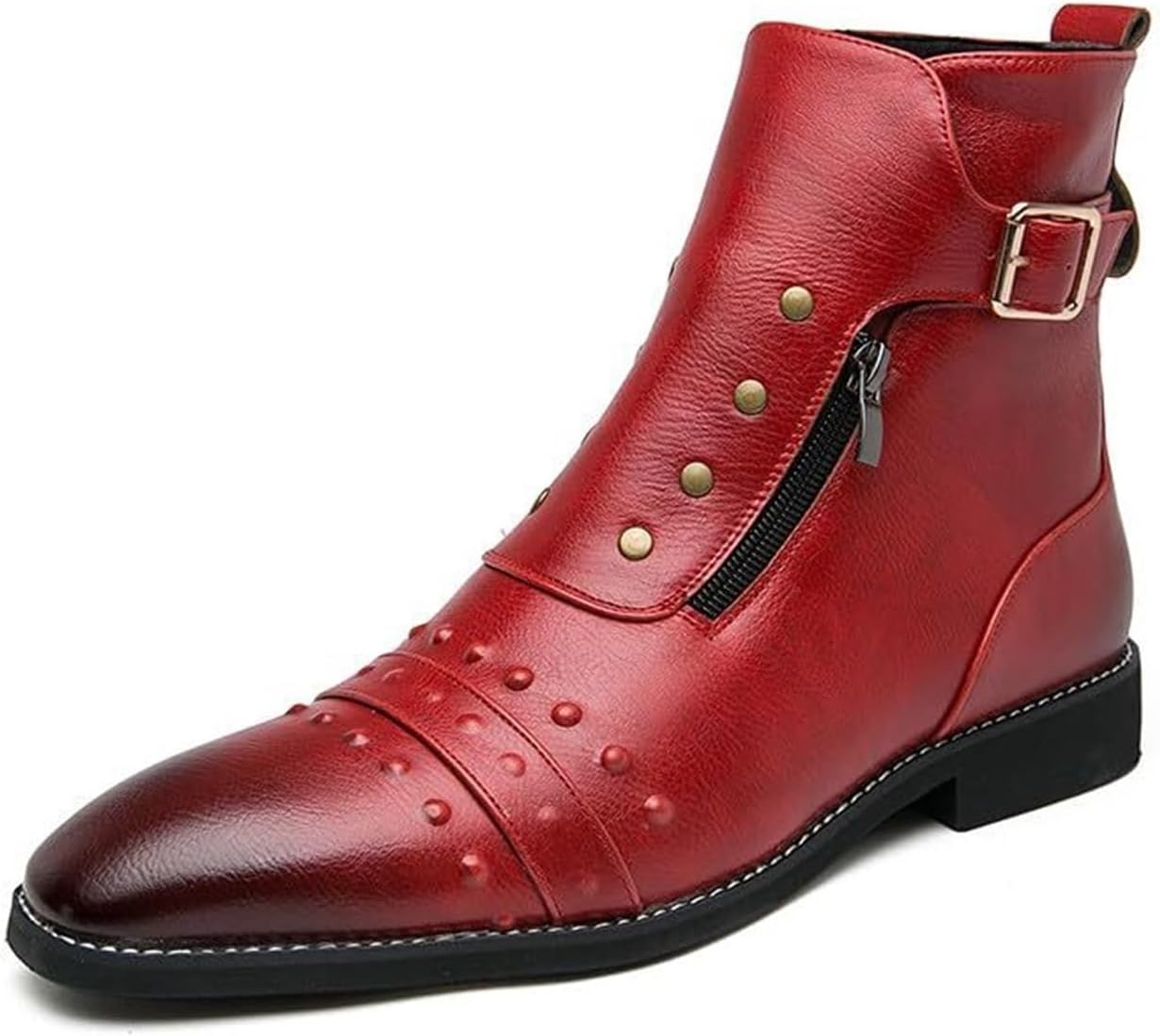 Мужские кожаные мотоциклетные ботинки на щиколотку с боковой молнией, повседневные, для езды, с заклепками, с округлым носком Dmgyck, красный
Мужские кожаные мотоциклетные ботинки на щиколотку с боковой молнией, повседневные, для езды, с заклепками, с округлым носком Dmgyck, красный