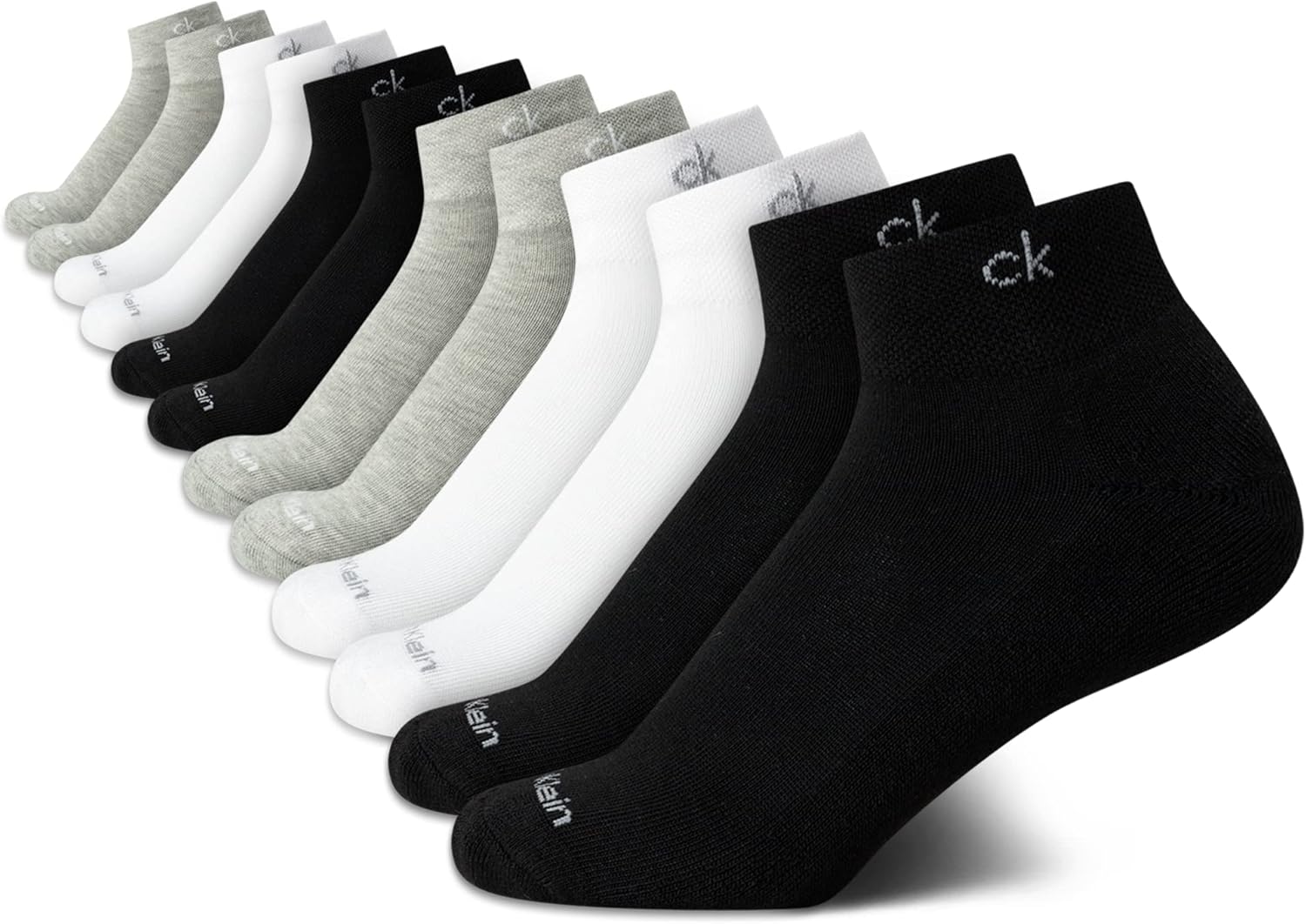 Женские носки Calvin Klein Quarter Socks, 12 пар, с амортизацией, для спорта, бега, спортзала, носки Quarter Sock, Black/White/Grey
Женские носки Calvin Klein Quarter Socks, 12 пар, с амортизацией, для спорта, бега, спортзала, носки Quarter Sock, Black/White/Grey