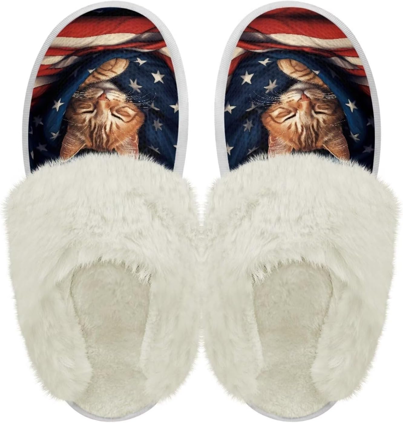 Хлопковые тапочки PJHEQOXE с пушистыми краями, домашние тапочки для дома и улицы, хлопковые тапочки унисекс, American Flag Cat
Хлопковые тапочки PJHEQOXE с пушистыми краями, домашние тапочки для дома и улицы, хлопковые тапочки унисекс, American Flag Cat