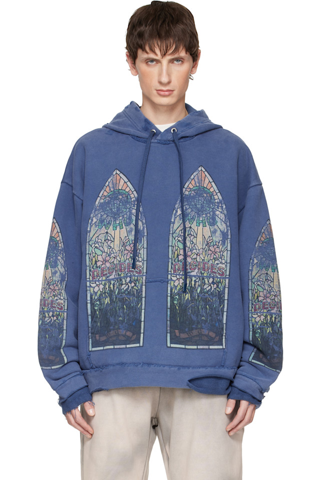 Who Decides War Выцветшая синяя толстовка
Who Decides War Выцветшая синяя толстовка