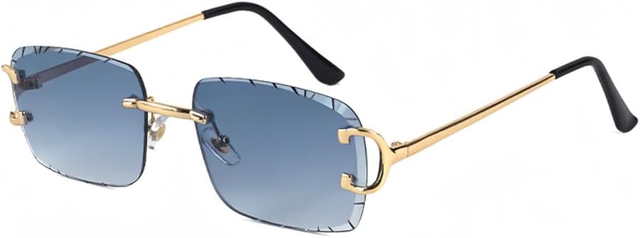 Квадратные солнцезащитные очки без оправы для мужчин, солнцезащитные очки в стиле панк для женщин, маленькие очки без оправы с градиентным покрытием, защита от УФ-излучения UV400 WNCKSQ, C03 Blue
Квадратные солнцезащитные очки без оправы для мужчин, солнцезащитные очки в стиле панк для женщин, маленькие очки без оправы с градиентным покрытием, защита от УФ-излучения UV400 WNCKSQ, C03 Blue