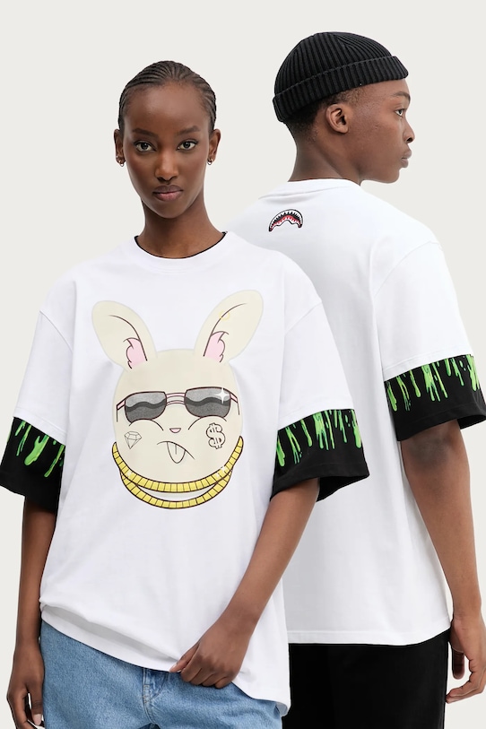 Хлопковая футболка Sprayground, белый
Хлопковая футболка Sprayground, белый