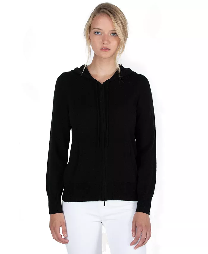 Женский кардиган-худи с длинным рукавом на молнии из 100% чистого кашемира JENNIE LIU, черный
Женский кардиган-худи с длинным рукавом на молнии из 100% чистого кашемира JENNIE LIU, черный