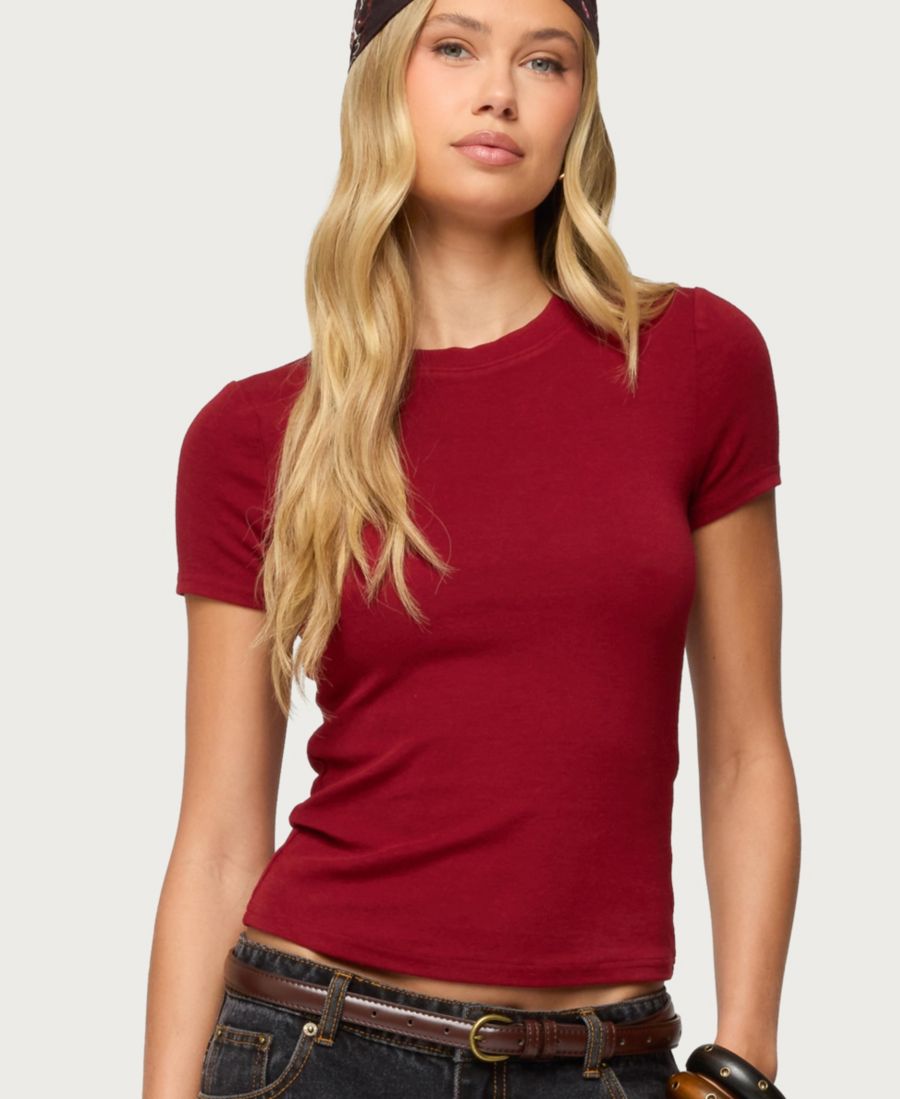 Женская ребристая футболка Daphney Edikted, Burgundy
Женская ребристая футболка Daphney Edikted, Burgundy