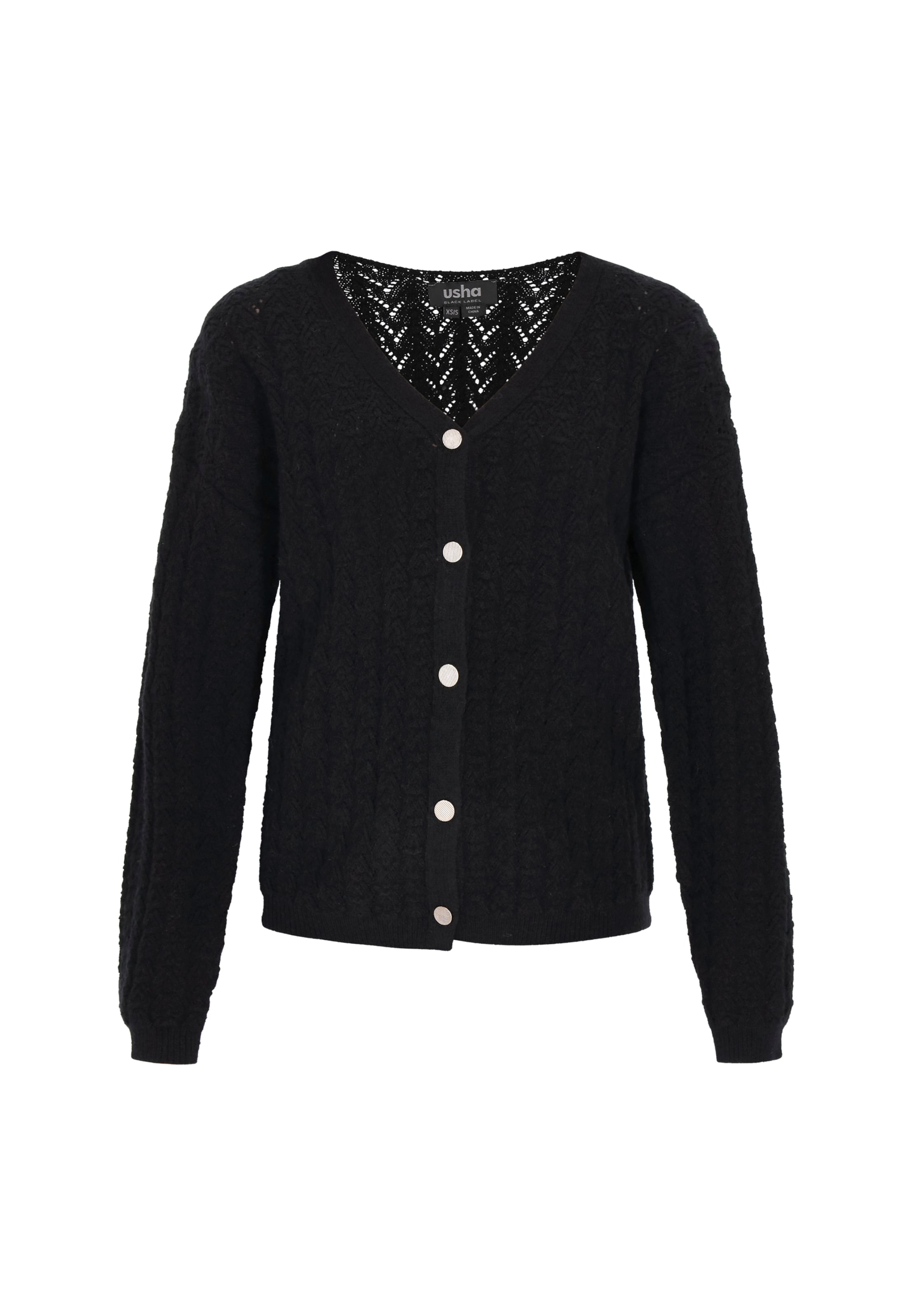 Usha BLACK LABEL Вязаный кардиган в черном цвете
Usha BLACK LABEL Вязаный кардиган в черном цвете
