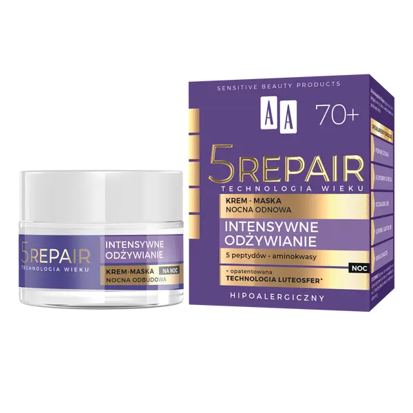 Крем-маска для лица 70+ ночная реконструкция, 50 мл Aa Technologia wieku 5repair
Крем-маска для лица 70+ ночная реконструкция, 50 мл Aa Technologia wieku 5repair