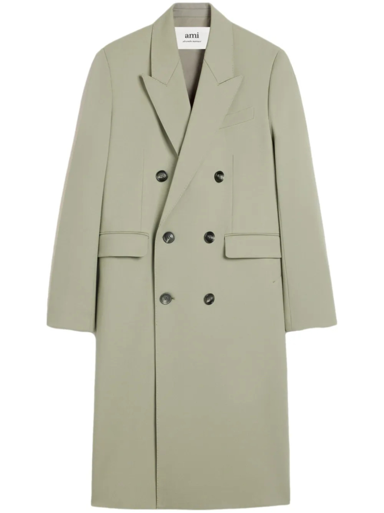 Двубортный пиджак из вирджинской шерсти AMI Paris, зеленый
Двубортный пиджак из вирджинской шерсти AMI Paris, зеленый