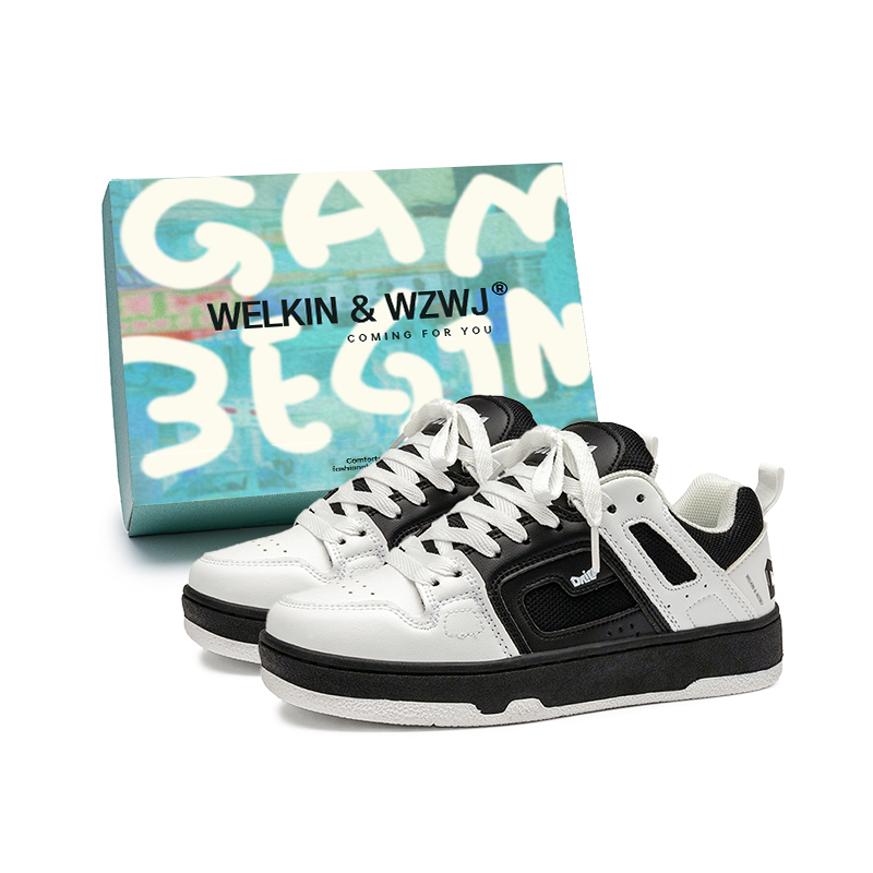 WELKIN&WZWJ Пуховики устойчивые к истиранию легкие нескользящие низкие скейтбордские кроссовки унисекс белый черный, цвет White Black
WELKIN&WZWJ Пуховики устойчивые к истиранию легкие нескользящие низкие скейтбордские кроссовки унисекс белый черный, цвет White Black