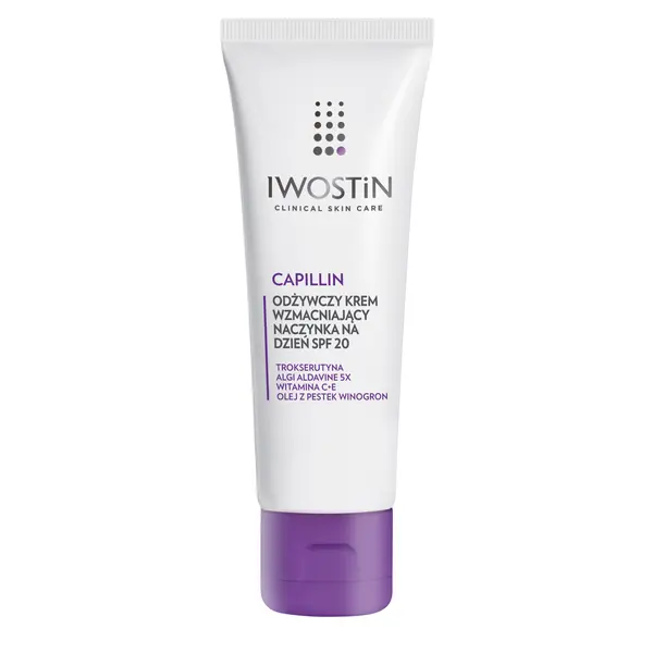Крем для лица укрепляющий от капилляров с spf20, густая консистенция, 40 мл Iwostin Capillin
Крем для лица укрепляющий от капилляров с spf20, густая консистенция, 40 мл Iwostin Capillin