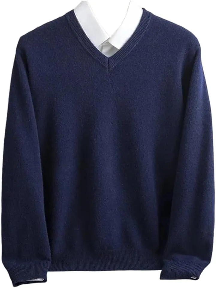 Мужской свитер из 100% мериносовой шерсти V-образным вырезом, Large
Мужской свитер из 100% мериносовой шерсти V-образным вырезом, Large